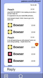 Bowser x Peach: Superstar Sexting Scrin 2